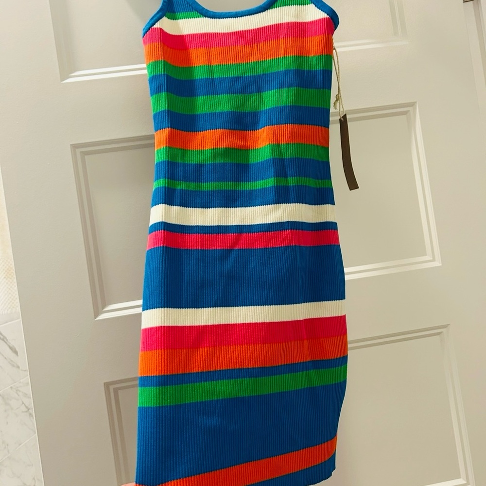 Colorful Striped Knit Dress - Picture 2 of 4